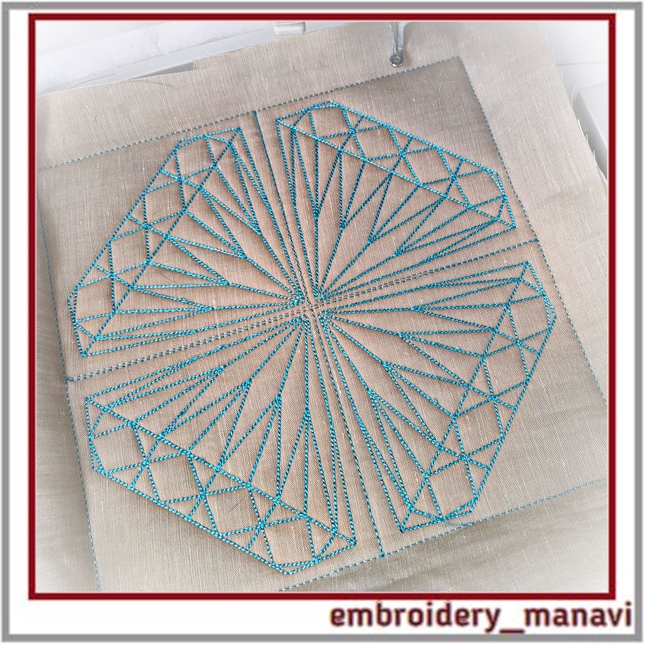 16 Quilt Block Diamond Machine Embroidery Designs