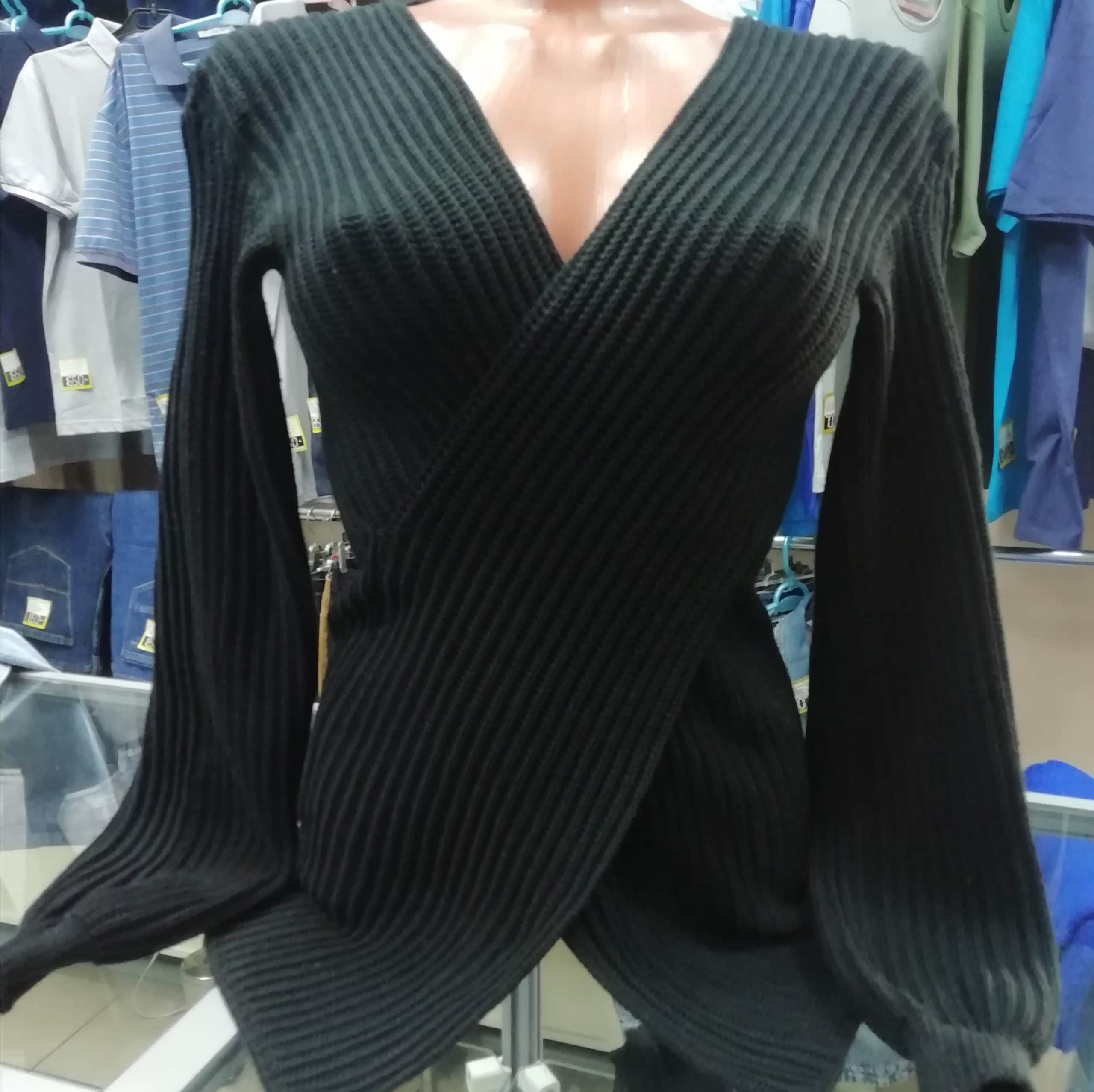 Crochet black tunic