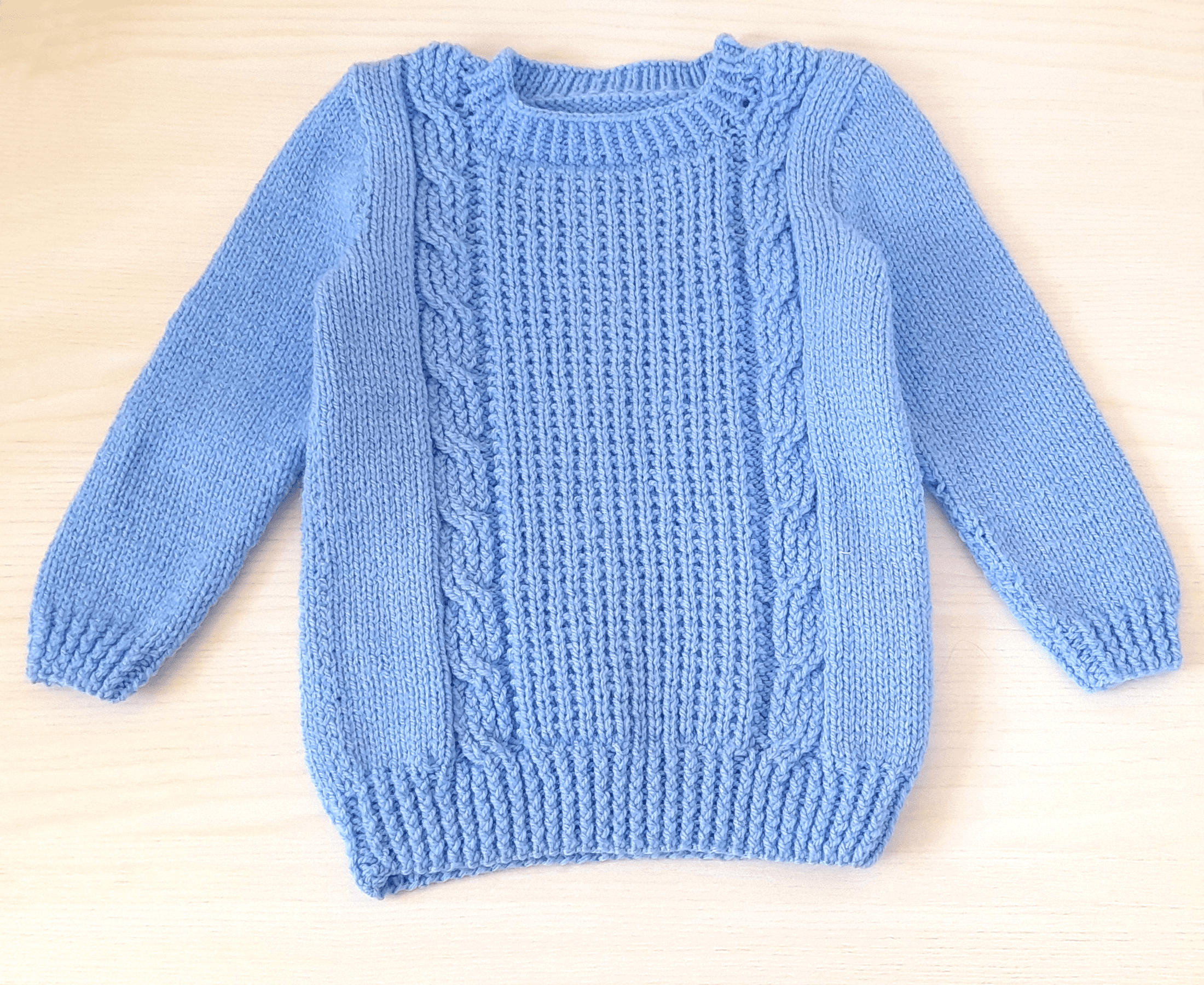 Knitting Pattern Baby Sweater – 6 sizes – V32