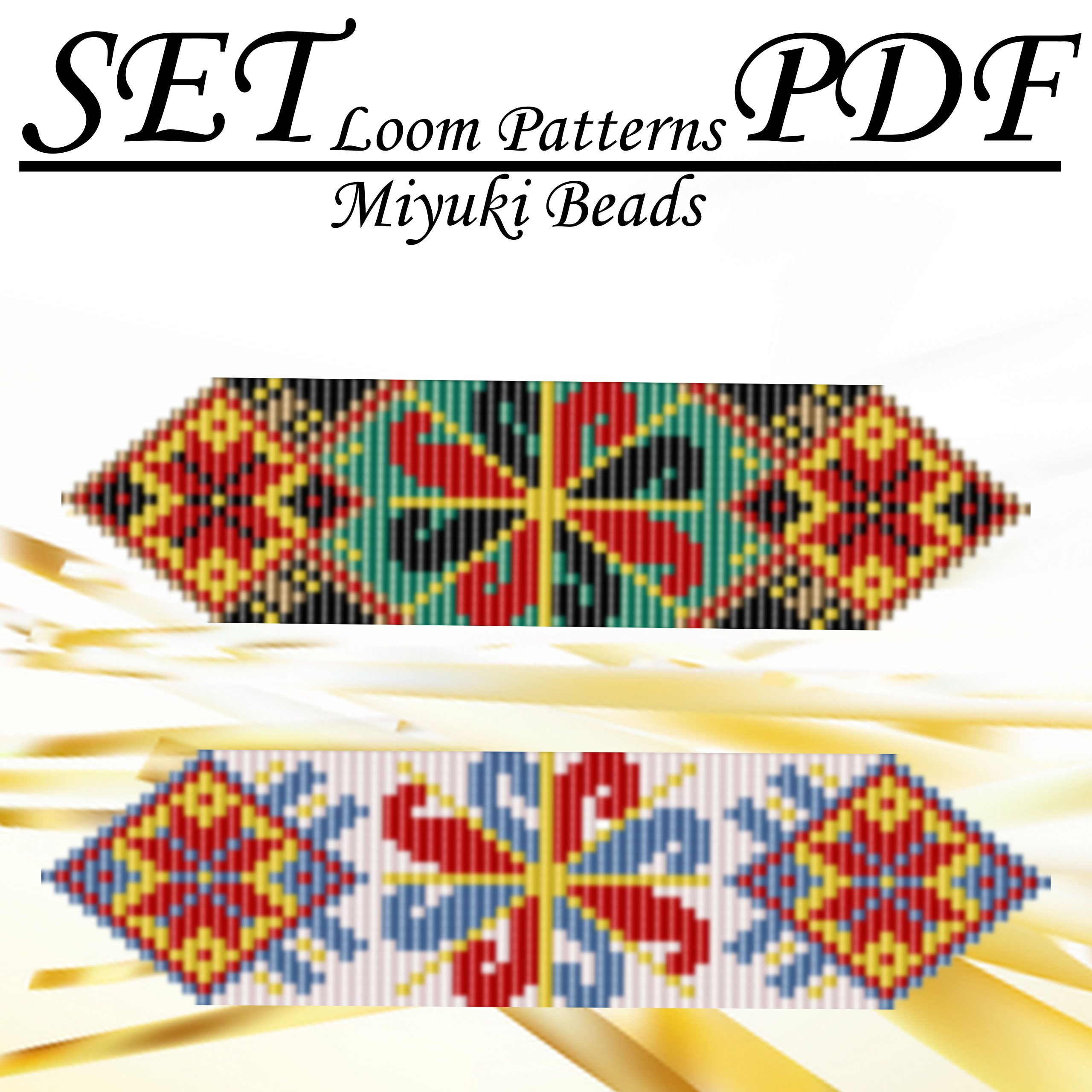 Bead bracelet pattern Loom stitch