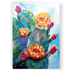 Painting Cactus Watercolor Original Art