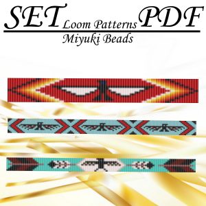 Loom stitch Bead bracelet pattern Eagle