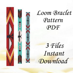 Loom stitch Bead bracelet pattern Eagle