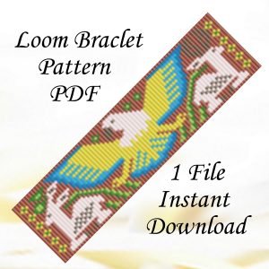 Loom stitch Bead bracelet pattern Eagle