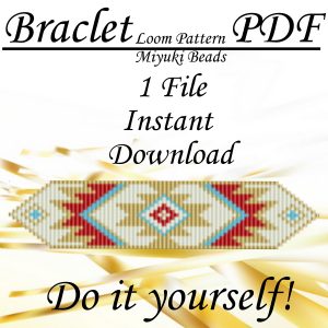 Loom stitch Bead bracelet pattern