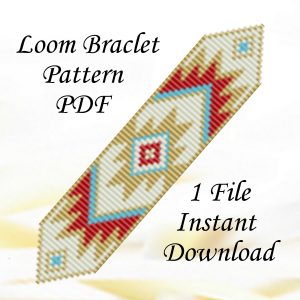 Loom stitch Bead bracelet pattern