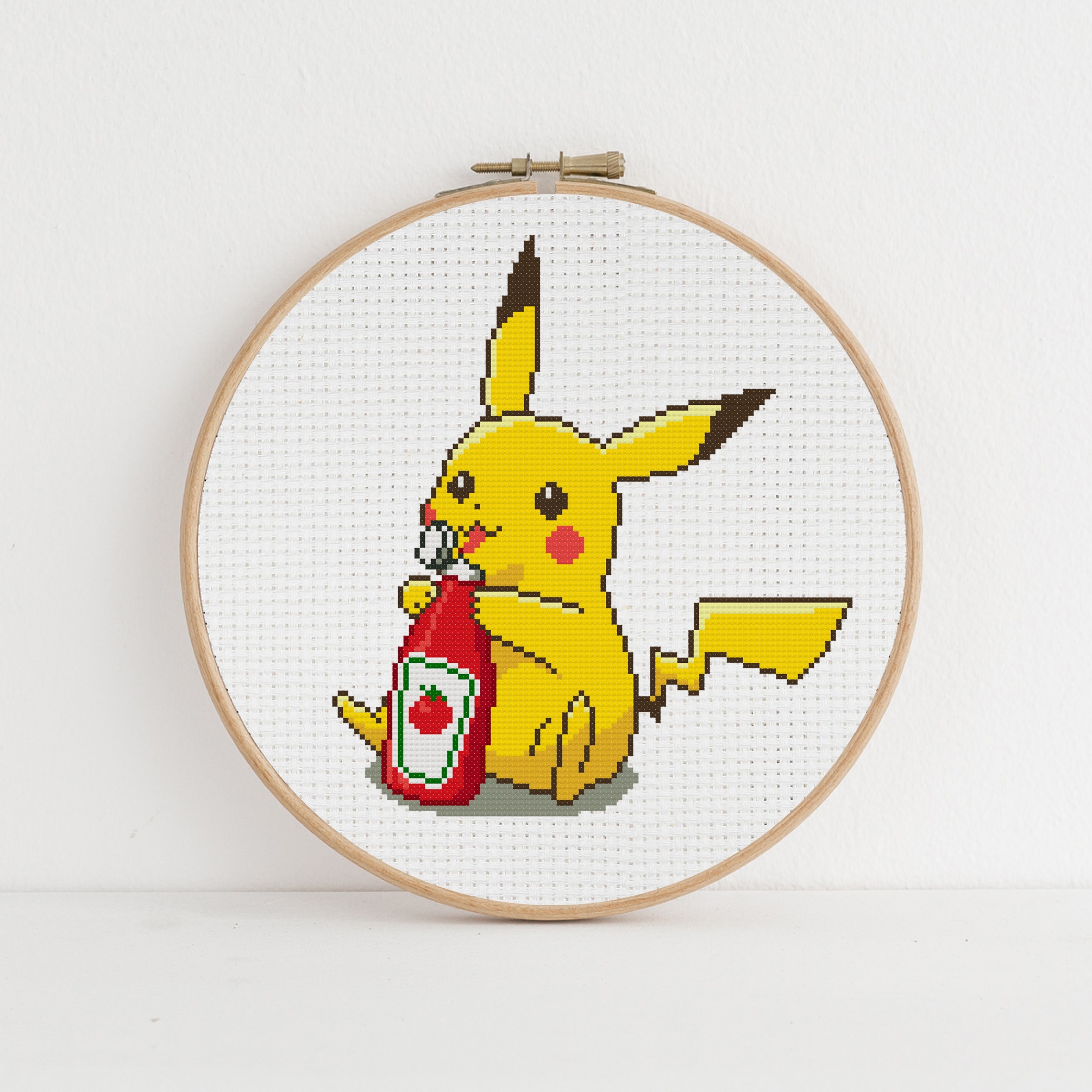 Pokemon Pikachu with pokeball Cross Stitch Pattern PDF - Inspire Uplift