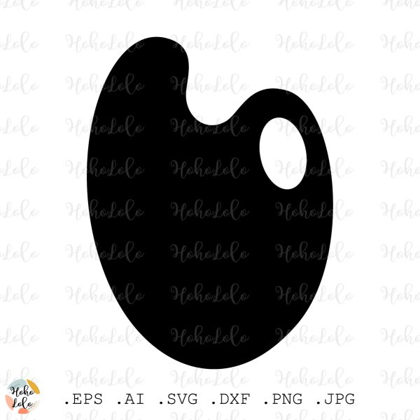 Paint Palette Svg Templates Dxf Clipart Png Stencil