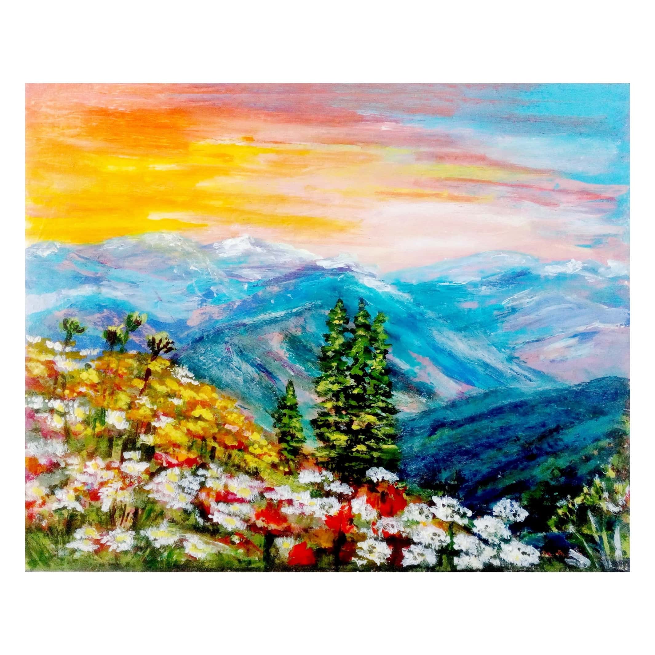 Mountain Meadow Painting Olympic National Park Original Ar