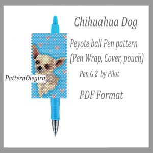 CHIHUAHUA DOG Bead pattern PDF file Bead pen wraps Bead cover pen Olegirabeadpatterns
