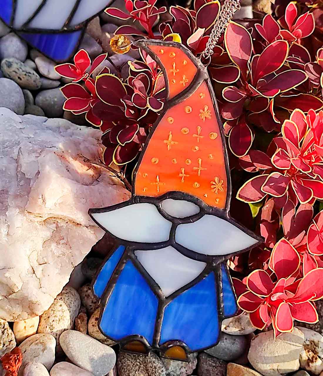 stained glass gnome