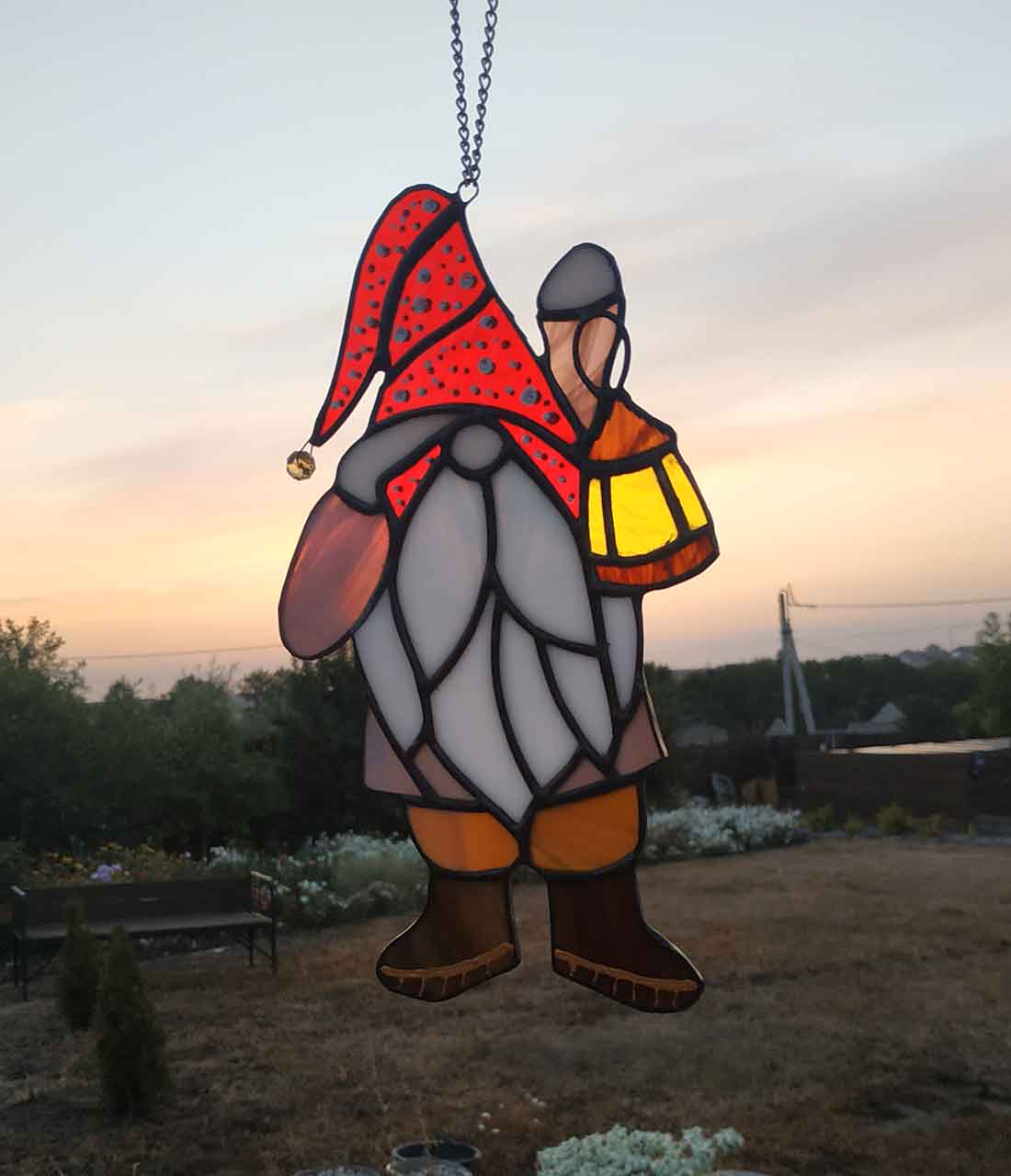 gnome lantern night