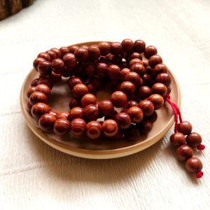 Bahai Prayer Beads 95/red juniper wood prayer necklace with pendant