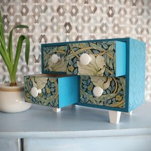 Small storage cabinet Blue apothecary cabinet Handmade box