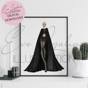 DIGITAL DOWNLOAD Posh (Printable Fashion Illustration)