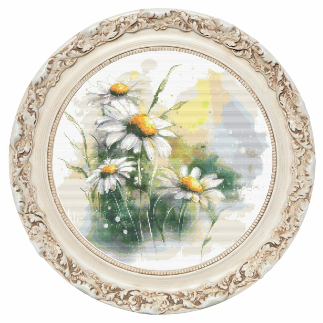 Chamomiles cross stitch pattern, printable chart PDF 7 Chamomiles cross stitch pattern, printable chart PDF - Image 7