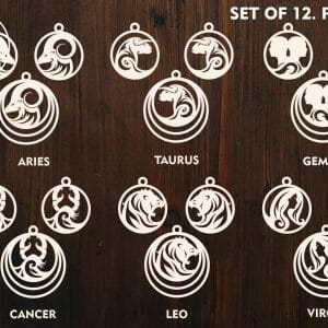 Zodiac Earrings Bundle Jewelry Cut Template Earring SVG