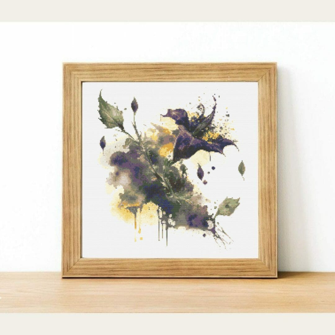 Deadly nightshade cross stitch pattern, printable chart 3 Deadly nightshade cross stitch pattern, printable chart - Image 3