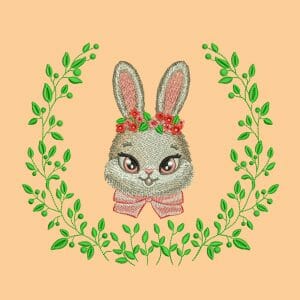 Easter Bunny machine embroidery design