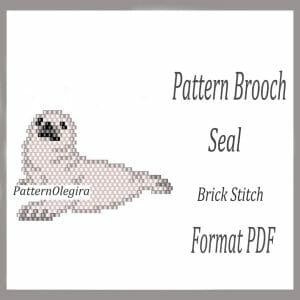 SEAL Brooch bead pattern PDF file Bead Seal pattern Bead Seal brooch Olegirabeadpatterns