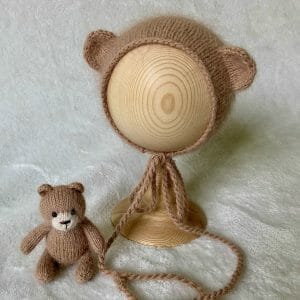 Handmade Marketplace 576 Newborn photo prop, Newborn bear photo prop, Mini bear