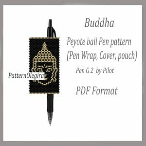 BUDDHA Bead pattern PDF file Bead pen wraps Bead cover pen Olegirabeadpatterns