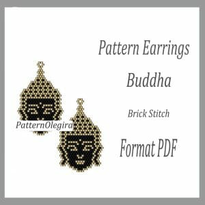 BUDDHA Earrings bead patterns PDF file Beading patterns Beading earrings Beading Buddha Olegirabeadpatterns