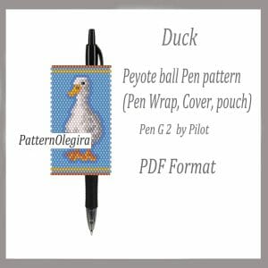 DUCK Bead pattern PDF file Bead pen wraps Bead cover pen Olegirabeadpatterns