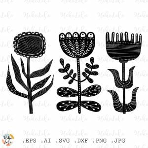 Scandi Flower Svg Cricut