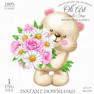 Cute Teddy Bear Clip Art. Cute Characters