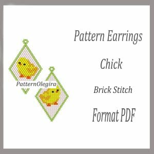 CHICK Earrings bead patterns PDF file Beading patterns Beading earrings Beading Chick Olegirabeadpatterns
