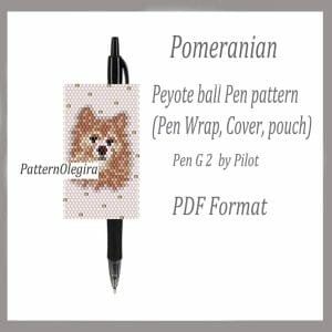 POMERANIAN DOG Bead pattern PDF file Bead pen wraps Bead cover pen Olegirabeadpatterns