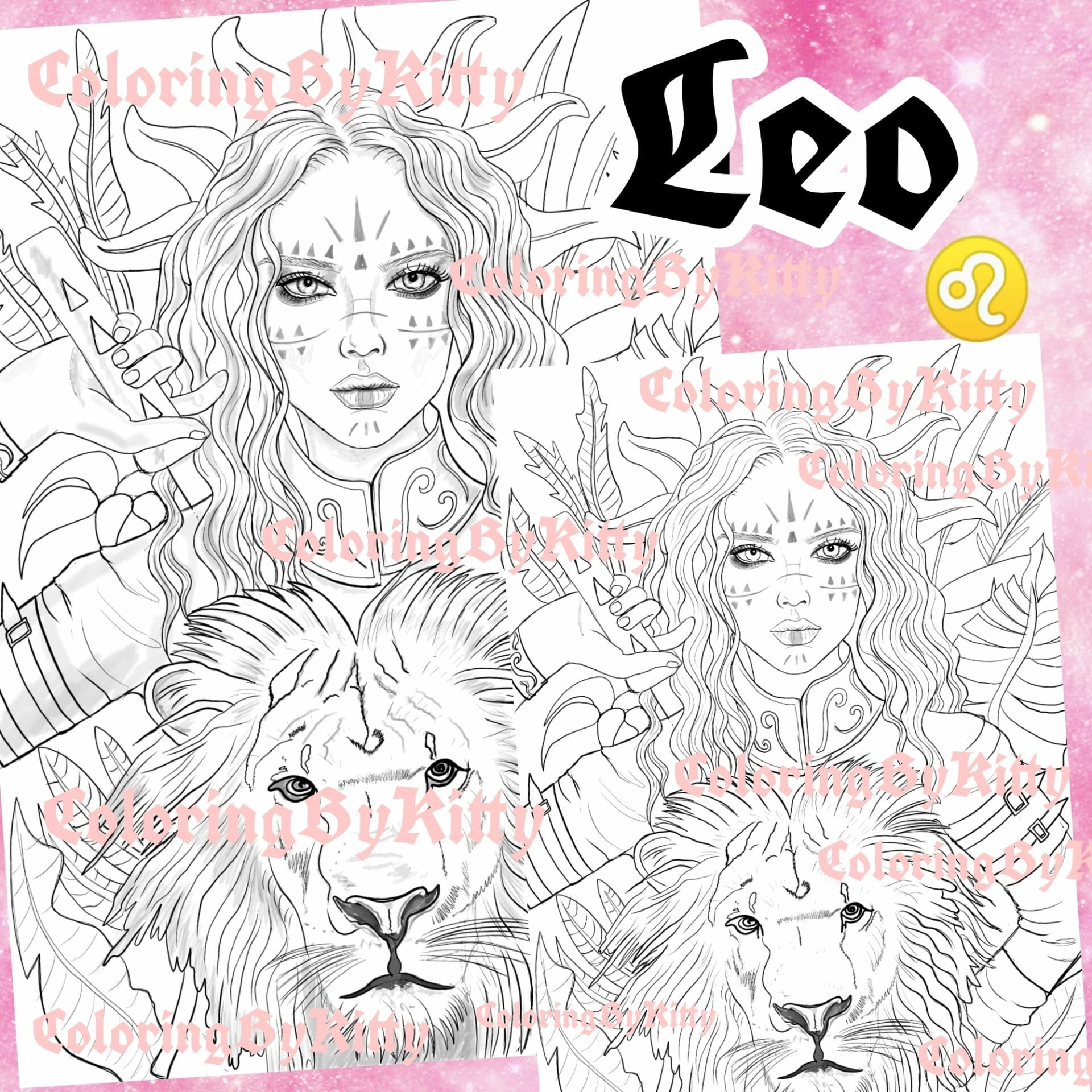 Single coloring page “Leo”