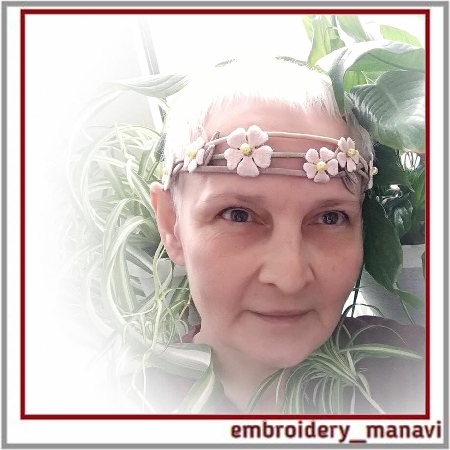 Machine embroidery design wreath on the head 3 Machine embroidery design wreath on the head - Image 3