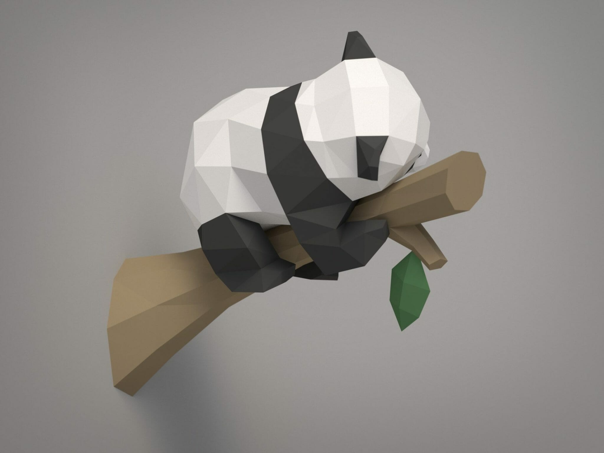3d Papercraft Panda Wall Sculpture PDF Templates - Crealandia