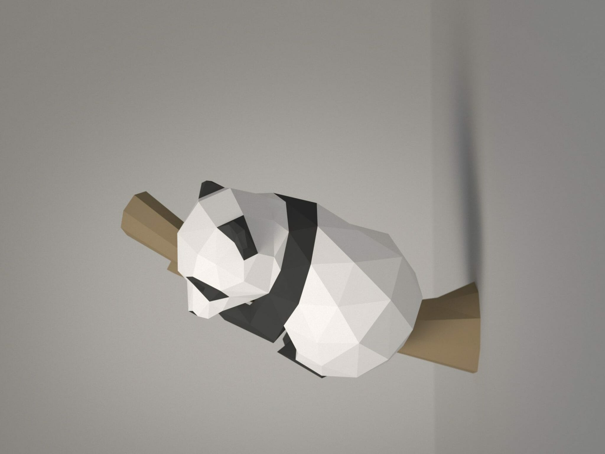 3d Papercraft Panda Wall Sculpture PDF Templates - Crealandia
