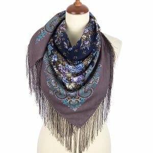 1830-1 Original Pavlovo Posad Russian Shawl 100% Wool scarf 89×89 cm