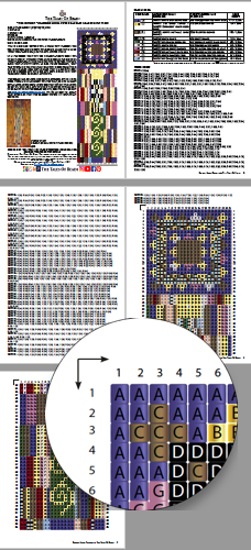 Loom Beaded Bracelet Pattern Klimt - Knight / Loom Seed Bead Patterns Cuff Bracelet 2 Loom Beaded Bracelet Pattern Klimt - Knight / Loom Seed Bead Patterns Cuff Bracelet - Image 2
