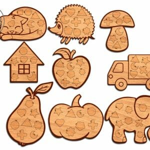 Montessori Kids Puzzle Bundle Wooden Jigsaw