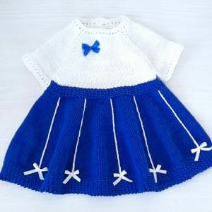 Handmade Marketplace 572 Baby Dress Knitting Pattern “Rainbow Of Style 2” – 6 sizes – V57