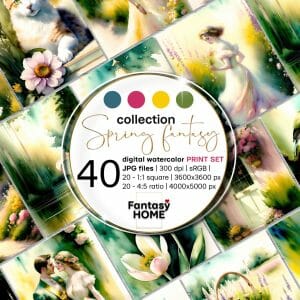 Spring print poster planner set
