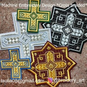 Machine Embroidery Design Cross braided.