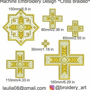 Machine Embroidery Design Cross braided.