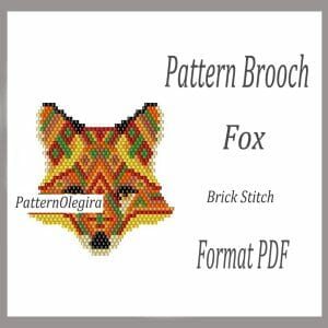 FOX Brooch bead pattern PDF file Bead Fox pattern Bead Fox brooch Olegirabeadpatterns