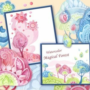 Magical Forest, Digital Clipart
