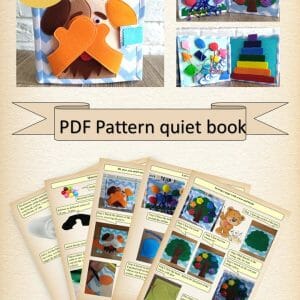 PDF& SVG Montessori felt book Activity book Peekaboo with puppy