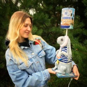 Handmade-Marktplatz 669 Table lamp Rabbit