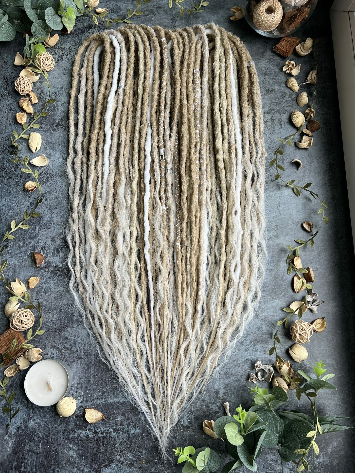 Blonde viking dreads and curls set. Boho dreads blonde 1 Blonde viking dreads and curls set. Boho dreads blonde