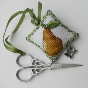 Cherry & Pear Pincushion Cross Stitch PDF Pattern