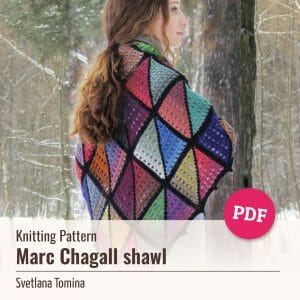 Handmade Marketplace 568 Knitting pattern multicolored handknit shawl tutorial PDF